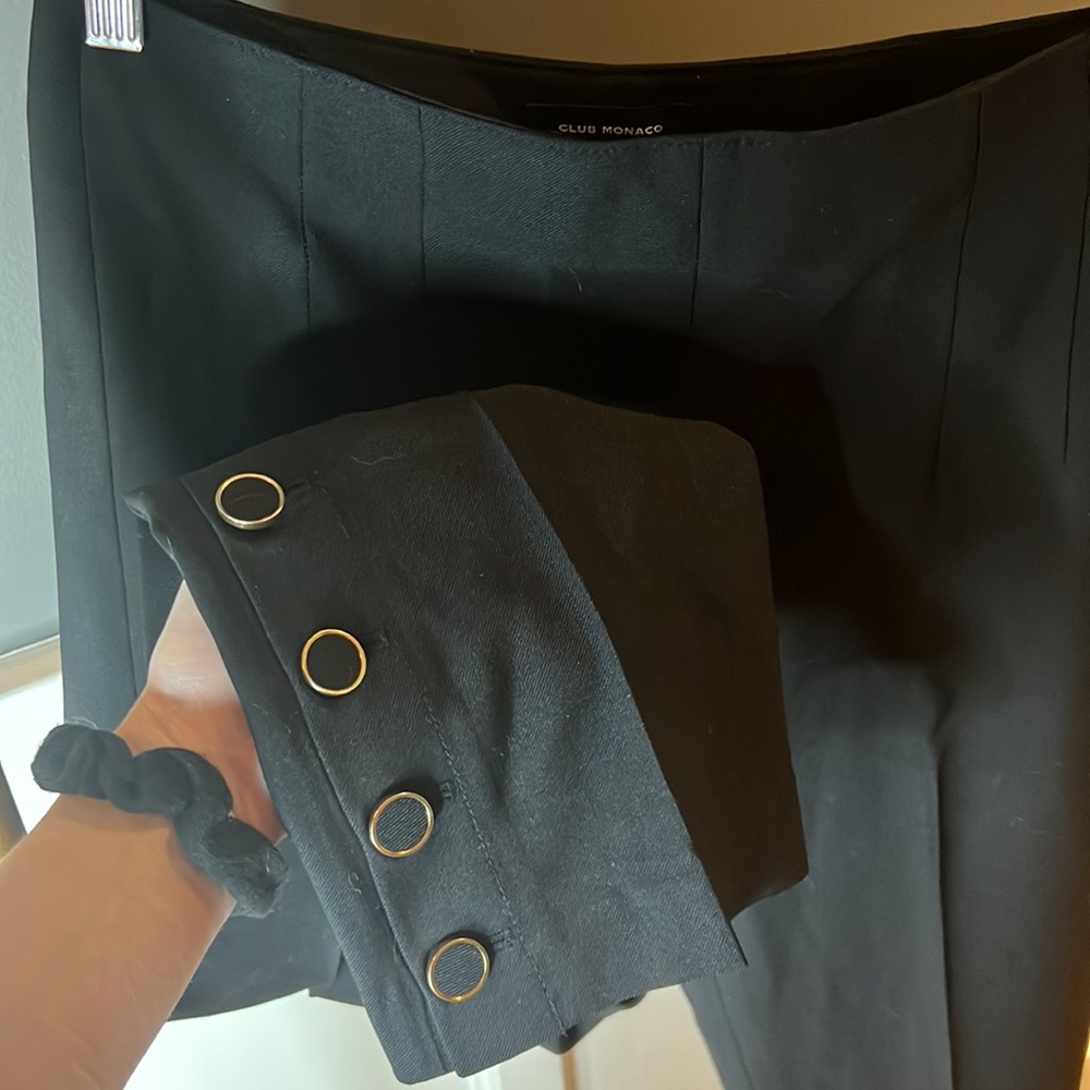 Linzee Ankle Pants With Gold Embellished buttons